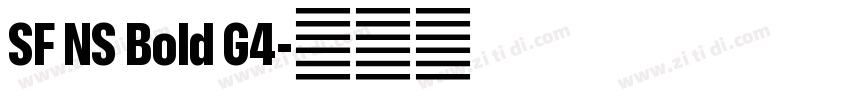 SF NS Bold G4字体转换